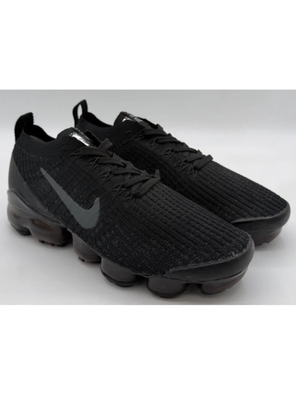 Nike Air Vapormax Flyknit 3 Mens Size 7 Triple Black Running Shoes AJ6900-004